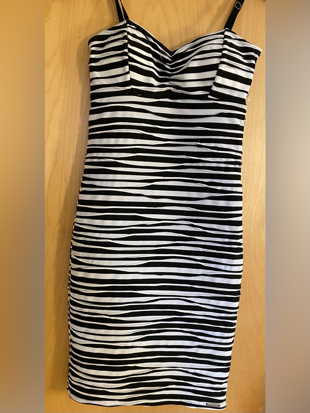 Rinascimento Black and White Striped Dress